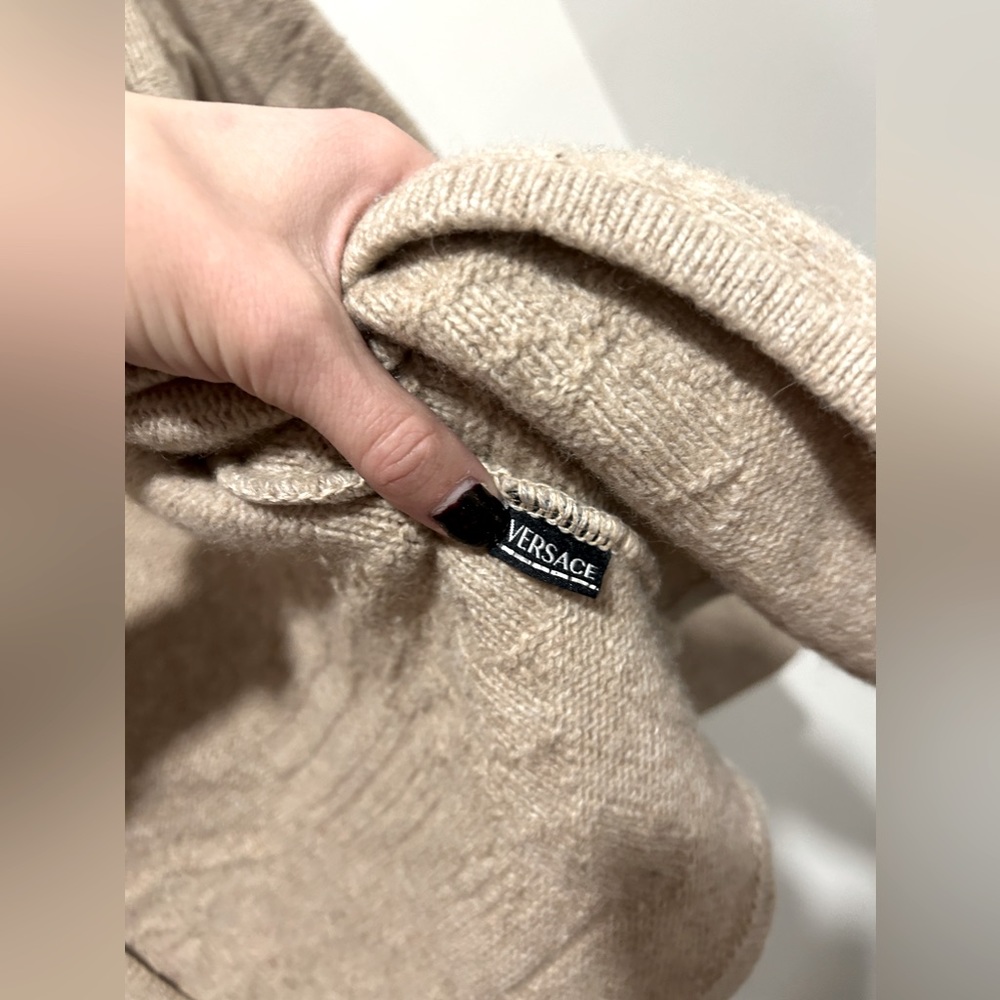 VERSACE Wool Blend Open Cardigan ~ size Medium - Picture 4 of 8